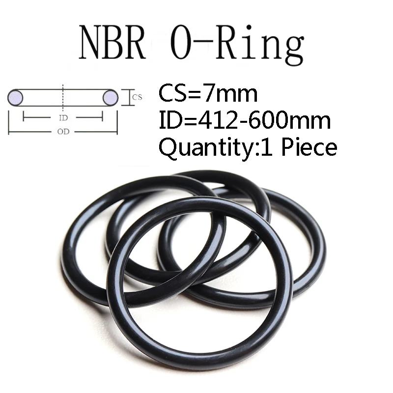 1Piece NBR Rubber O Ring Automobile Sealing Black O-Ring CS 7mm ID 412--600mm Oil Sealing Gasket
1Piece NBR Rubber O Ring Automobile Sealing Black O-Ring CS 7mm ID 412--600mm Oil Sealing Gasket