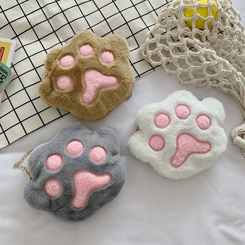 Cute Bear Paw Girls Chain Zipper Shoulder Bag Lovely Children's Soft Plush Coin Purse Baby Boys Accessories Small Crossbody Bags
Cute Bear Paw Girls Chain Zipper Shoulder Bag Lovely Children's Soft Plush Coin Purse Baby Boys Accessories Small Crossbody Bags