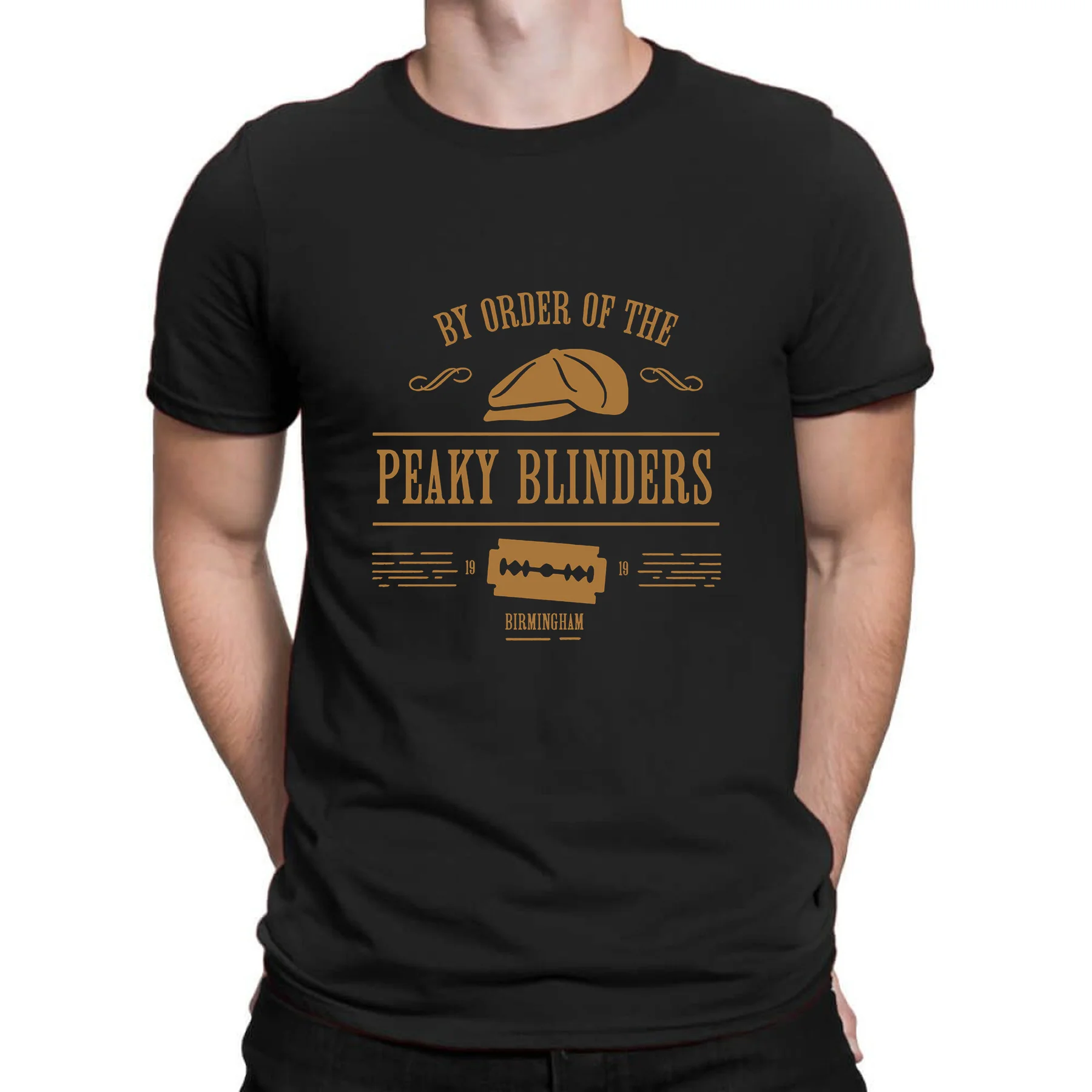 

2023 Hot Sale Summer 100% Cotton By Order of The Peaky Blinders T Shirt Men Short Sleeves Cool Tee Hip Hop Streetwear T-shirt