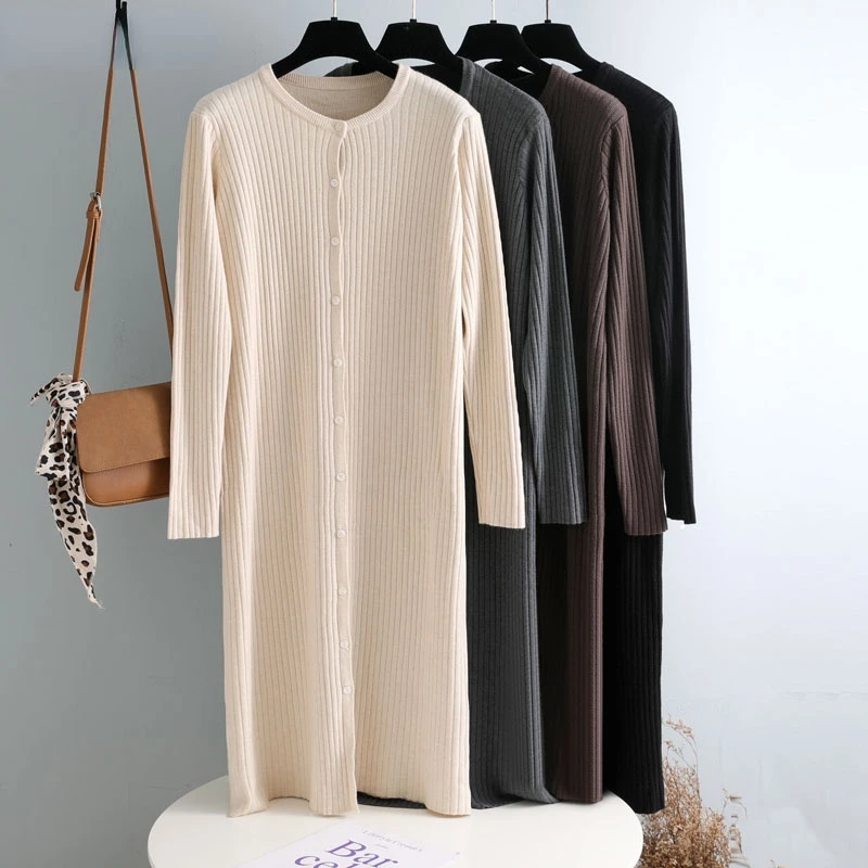 autumn winter o-neck button oversize long sweater dress chic loose knit dress women long dress Female chic sweater maixt dress
autumn winter o-neck button oversize long sweater dress chic loose knit dress women long dress Female chic sweater maixt dress