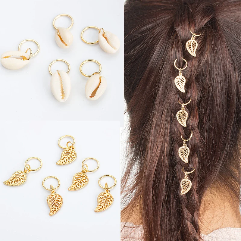 

5pcs/Pack Different Styles Charms Hair Braid Dread Dreadlock Beads Clips Cuffs Rings Jewelry Dreadlock Clasps Accessories