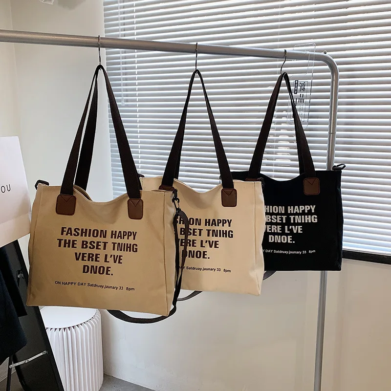 Large Capacity Canvas Shopping Bag Bag for Women's Simple New Lazy Style Shoulder Bag Fashion Letter Crossbody Bag
Large Capacity Canvas Shopping Bag Bag for Women's Simple New Lazy Style Shoulder Bag Fashion Letter Crossbody Bag