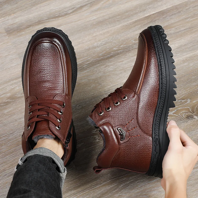 Winter Genuine Leather Ankle Boots Fashion work cotton Thick Sole Men Shoes Boots Keep warm Snow Boots S12990-S12995 Morliron
Winter Genuine Leather Ankle Boots Fashion work cotton Thick Sole Men Shoes Boots Keep warm Snow Boots S12990-S12995 Morliron