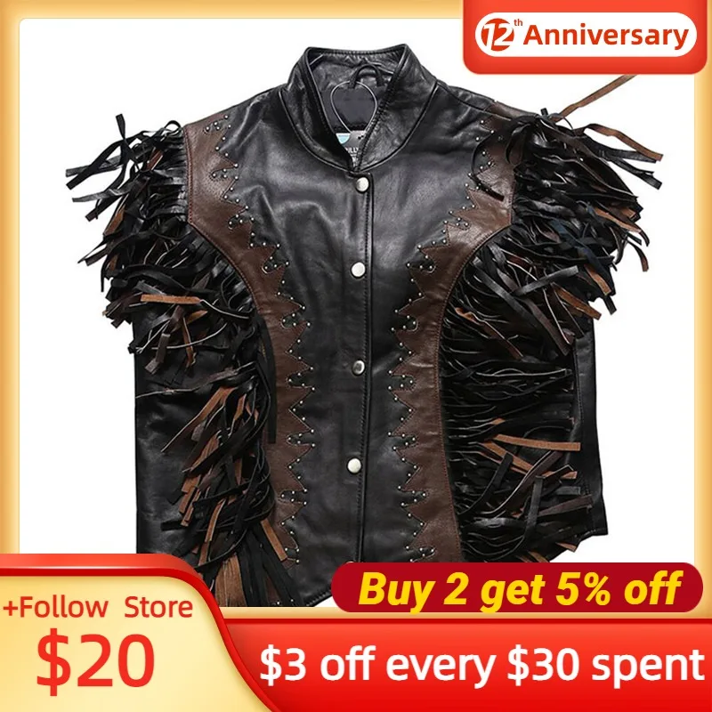 Special Offer Black Motorcycle Style Genuine Leather Vest Men Real Natural Thin Sheepskin Summer Slim Fit Short Biker Coat
Special Offer Black Motorcycle Style Genuine Leather Vest Men Real Natural Thin Sheepskin Summer Slim Fit Short Biker Coat