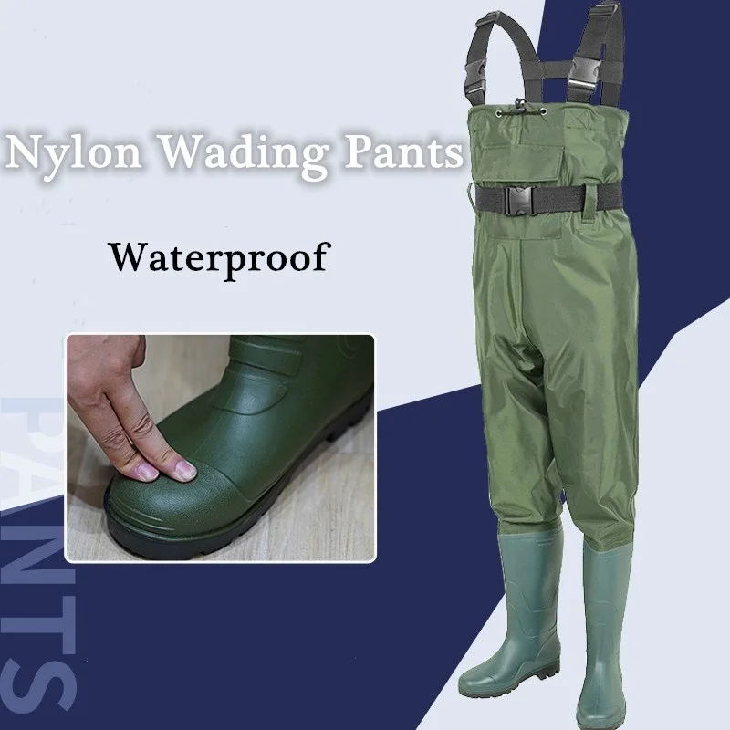 Men Women Nylon Waterproof Fishing Wading Pants Full Body Thicken Wear-resistant Non-slip Catching Fish Water Pants Rain Boots
Men Women Nylon Waterproof Fishing Wading Pants Full Body Thicken Wear-resistant Non-slip Catching Fish Water Pants Rain Boots