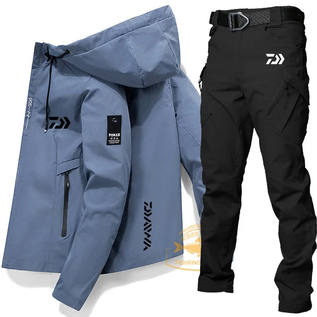 Daiwa Autumn Men's Waterproof Fishing Clothing Fishing Pants Suits Spring Autumn Thin Fishing Clothing Hooded Sports Jacket Sets
Daiwa Autumn Men's Waterproof Fishing Clothing Fishing Pants Suits Spring Autumn Thin Fishing Clothing Hooded Sports Jacket Sets