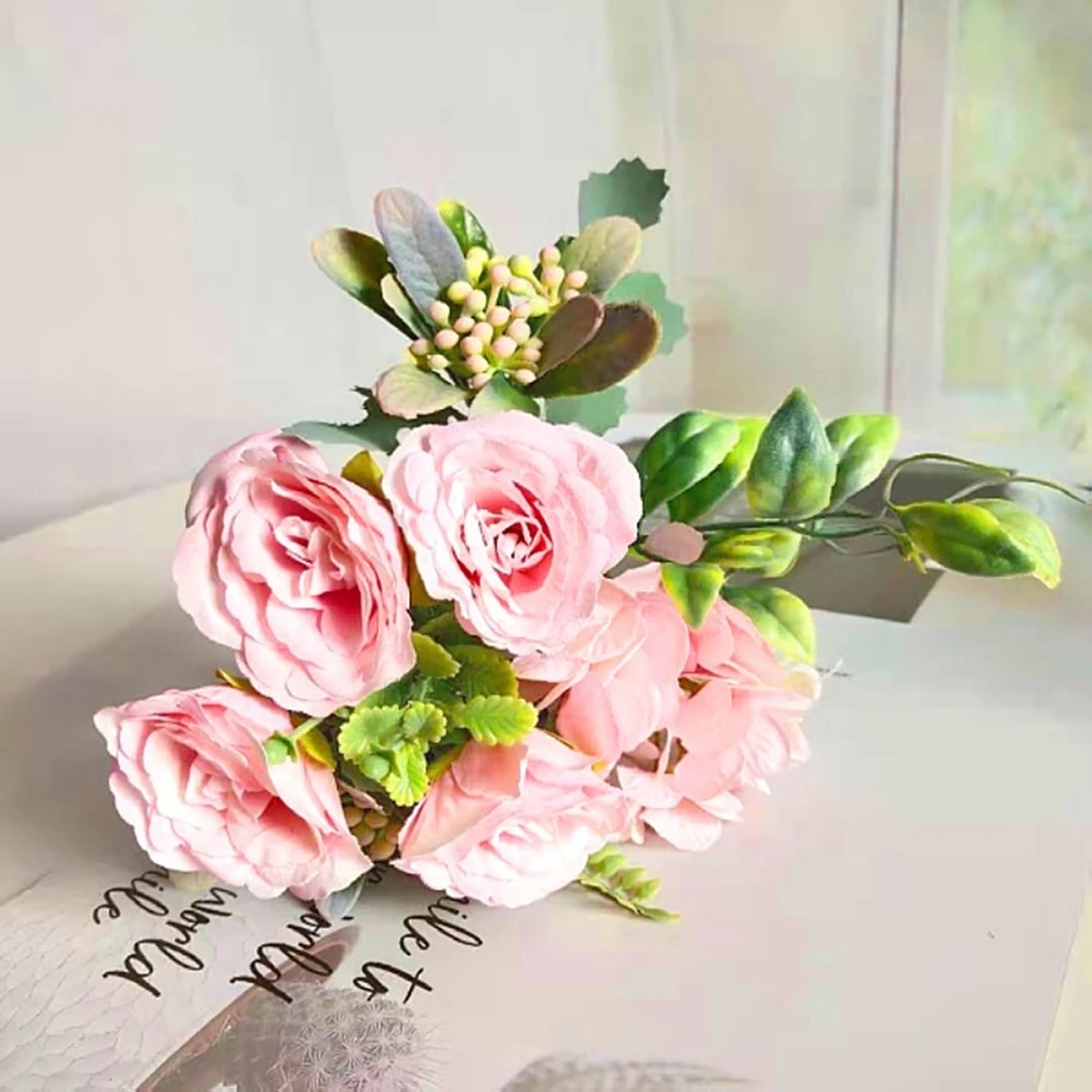 Artificial Silk Rose Flowers Wedding Bouquet Holiday Gift Home Office Cafe Party Wedding DIY Table Centerpieces Arrangement
Artificial Silk Rose Flowers Wedding Bouquet Holiday Gift Home Office Cafe Party Wedding DIY Table Centerpieces Arrangement