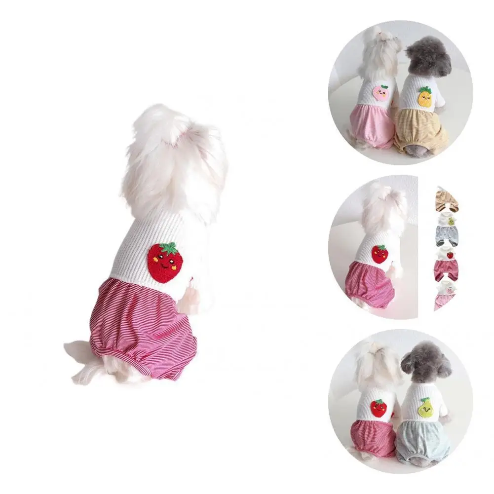 Thicker Durable Four Legs Stripe Pet Clothes with Vegetable Pattern Pet Supplies Cat Clothes Tear Resistant for Cat
Thicker Durable Four Legs Stripe Pet Clothes with Vegetable Pattern Pet Supplies Cat Clothes Tear Resistant for Cat