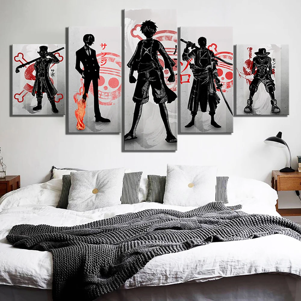 Japen Black Anime Figure Skeleton Frame 5 Pcs Home Wall Decor Art Canvas Print Painting Decoration Accessories for Living Room
Japen Black Anime Figure Skeleton Frame 5 Pcs Home Wall Decor Art Canvas Print Painting Decoration Accessories for Living Room