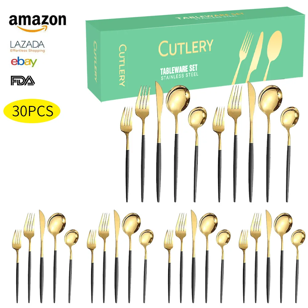 Stainless Steel Tableware, Knives Spoon 30 Pieces of Hotel Western Dining Knives Spoon Set
Stainless Steel Tableware, Knives Spoon 30 Pieces of Hotel Western Dining Knives Spoon Set