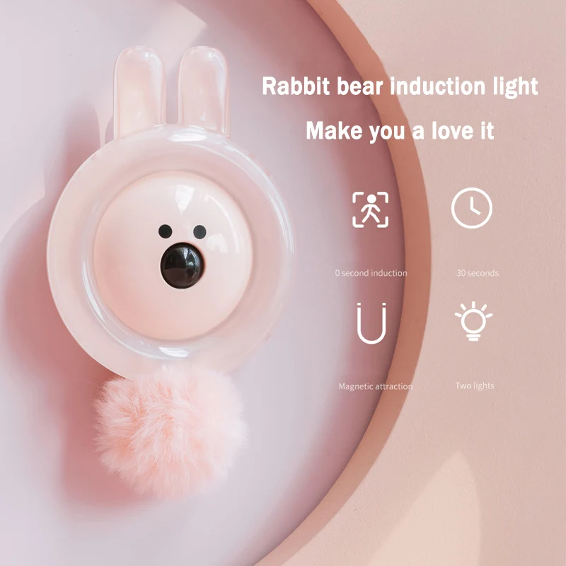 Rabbit Bear Induction Light Creative Magnetic Cabinet Smart LED Children's Wireless Human Body Induction Night Light
Rabbit Bear Induction Light Creative Magnetic Cabinet Smart LED Children's Wireless Human Body Induction Night Light
