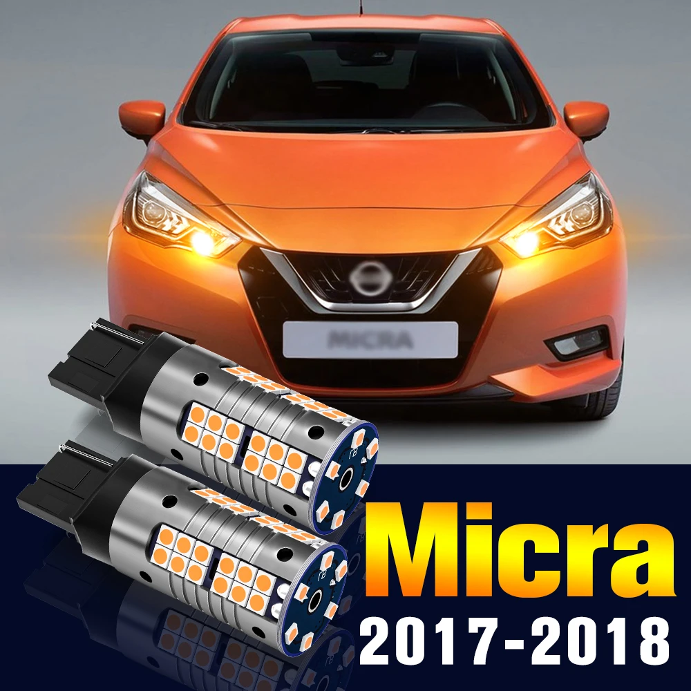 2pcs LED Turn Signal Light Bulb Turning Lamp For Nissan Micra 2017-2018 Accessories 
2pcs LED Turn Signal Light Bulb Turning Lamp For Nissan Micra 2017-2018 Accessories