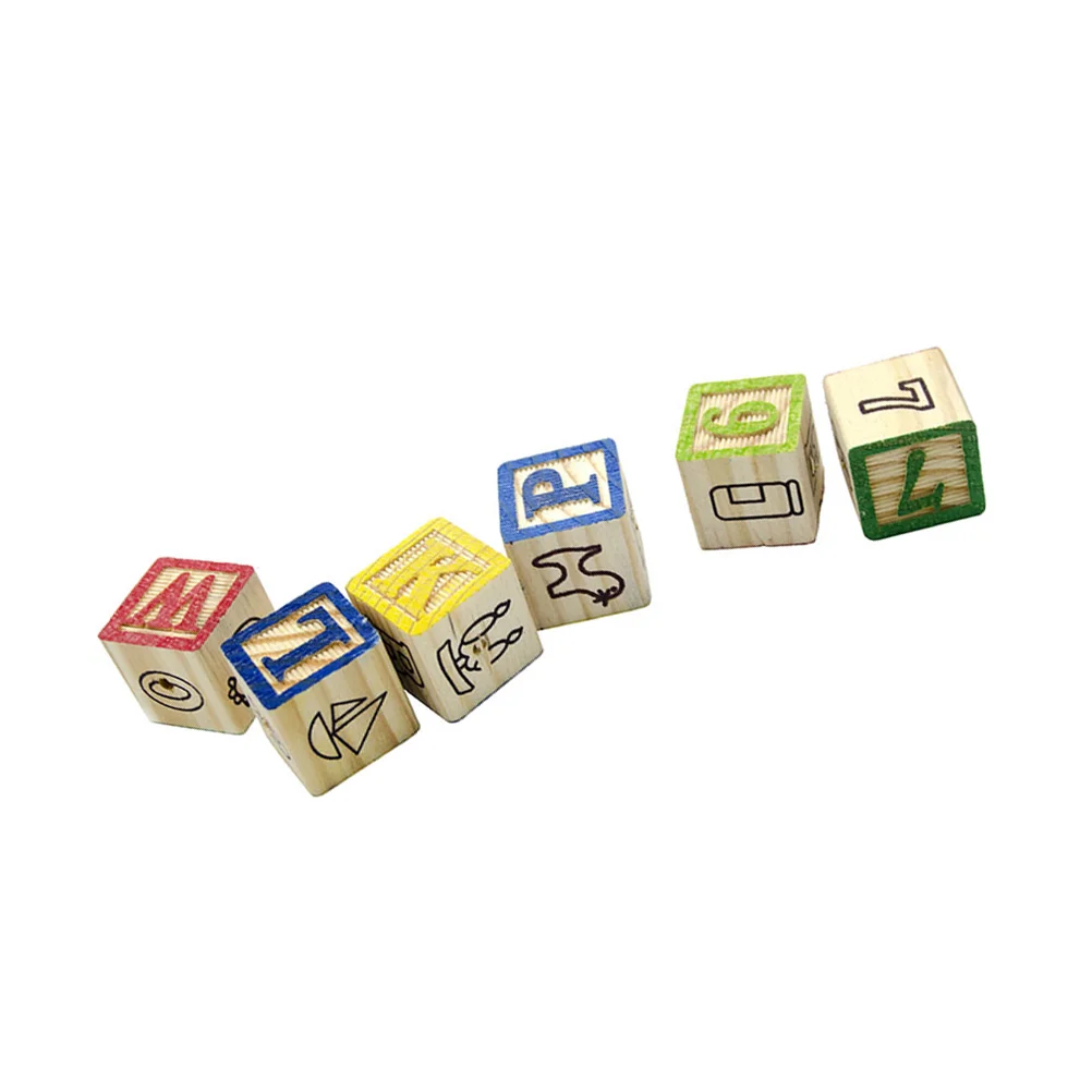 8 Pcs Wooden Letter Numbers Blocks Alphabet Block Thicken Pattern Dice Educational Toy for Pet Parrots (Random Pattern, with
8 Pcs Wooden Letter Numbers Blocks Alphabet Block Thicken Pattern Dice Educational Toy for Pet Parrots (Random Pattern, with