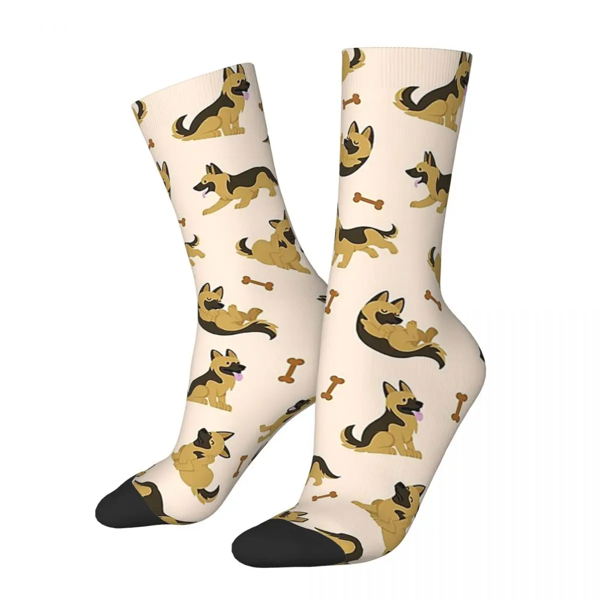 

Fashion Men's Socks Casual Adorable German Shepherd Cute Puppy Dog Sock High Quality Women's Socks Spring Summer Autumn Winter