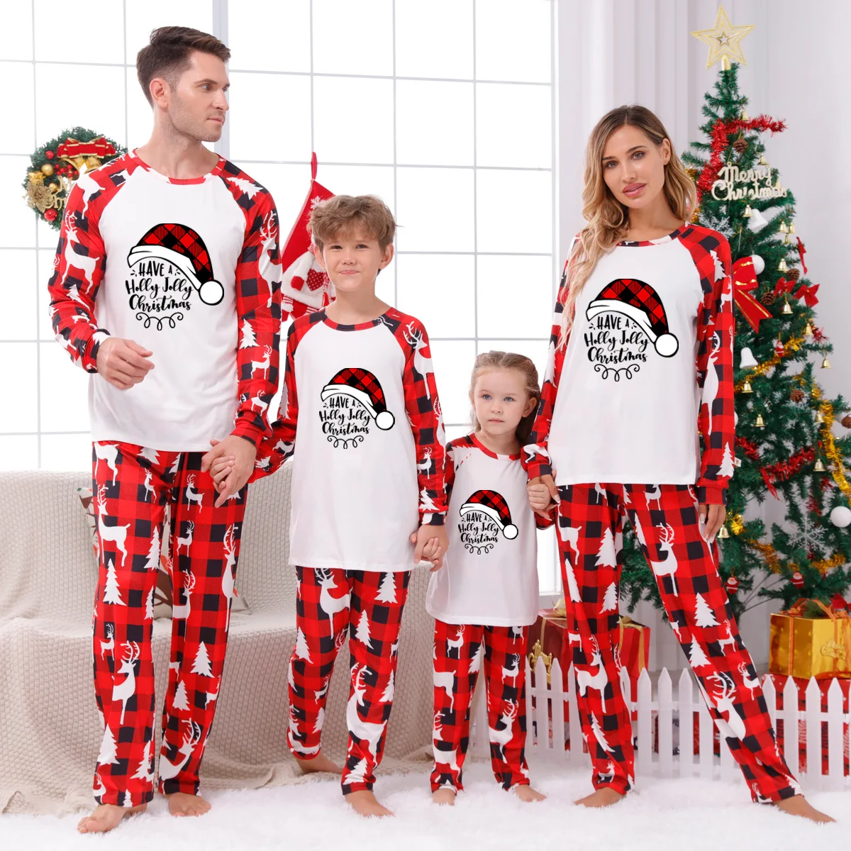 Printing Christmas Family Pajamas Santa Tree Patchwork Mother Daughter Matching Clothes Casual Soft Sleepwear Xmas Family Look
Printing Christmas Family Pajamas Santa Tree Patchwork Mother Daughter Matching Clothes Casual Soft Sleepwear Xmas Family Look