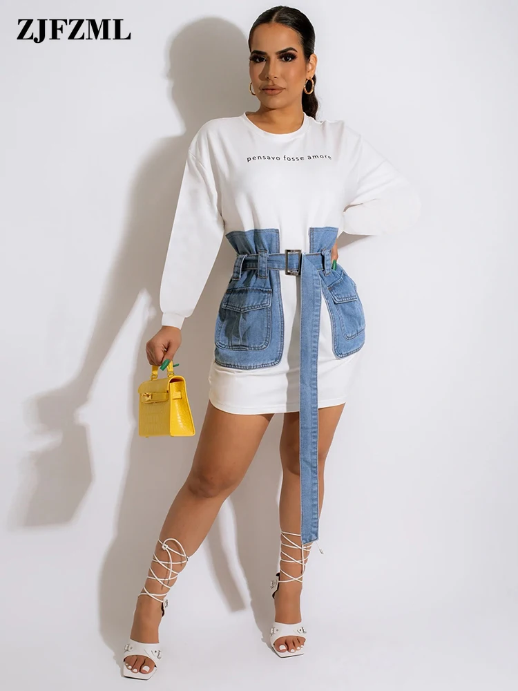 Letter Embroidery Denim Spliced Bodycon Dress Spring Autumn Female Clothing 2022 Crewneck Long Sleeve Package Hip Mini Vestidos
Letter Embroidery Denim Spliced Bodycon Dress Spring Autumn Female Clothing 2022 Crewneck Long Sleeve Package Hip Mini Vestidos