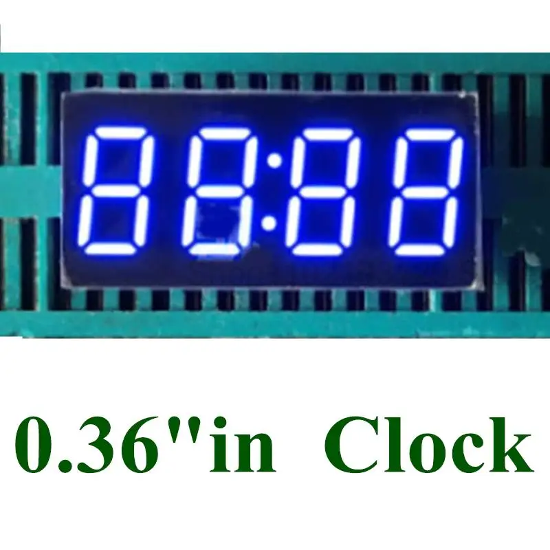20px/lot 0.36 Inch 7 Segment 4 Digit Super Blue 0.36" 0.36in Clock LED Display Time 12 Pins for DIY 
20px/lot 0.36 Inch 7 Segment 4 Digit Super Blue 0.36" 0.36in Clock LED Display Time 12 Pins for DIY