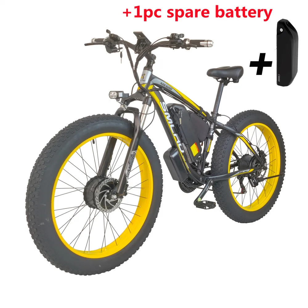 

Electric Mountain Bike Smlro XDC600 Pro Electric Fat Tire Bike 48V 26 Inch 2000W Double Motor 22.4Ah Bicycle For Men Adult