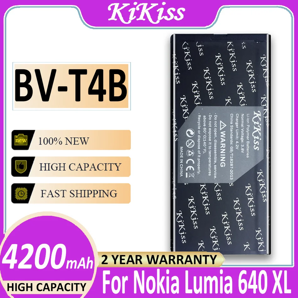 4200mAh BV-T4B for Nokia Lumia 640XL RM-1096 RM-1062 RM-1063 RM-1064 RM-1066 Lumia 640 XL Mobile Phone Battery +Track NO.
4200mAh BV-T4B for Nokia Lumia 640XL RM-1096 RM-1062 RM-1063 RM-1064 RM-1066 Lumia 640 XL Mobile Phone Battery +Track NO.