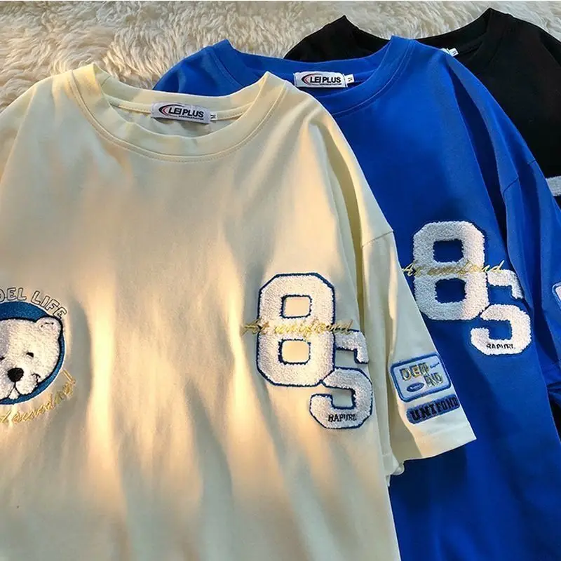 Летние повседневные женские футболки с коротким рукавом, Хлопковая женская футболка в стиле Харадзюку С мультяшной вышивкой, топы большого...
Летние повседневные женские футболки с коротким рукавом, Хлопковая женская футболка в стиле Харадзюку С мультяшной вышивкой, топы большого...