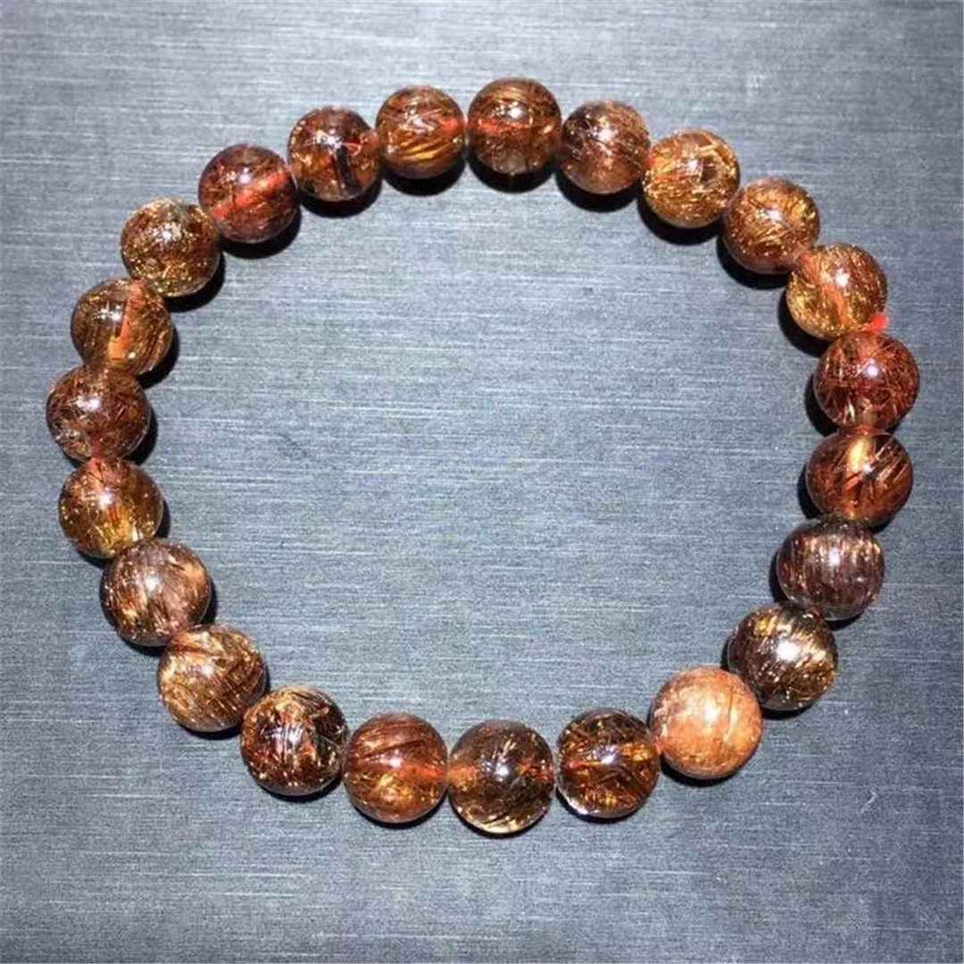 8mm Natural Copper Rutilated Quartz Bracelet Jewelry For Woman Man Wealth Gift Healing Crystal Beads Rare Gemstone Strands AAAAA
8mm Natural Copper Rutilated Quartz Bracelet Jewelry For Woman Man Wealth Gift Healing Crystal Beads Rare Gemstone Strands AAAAA