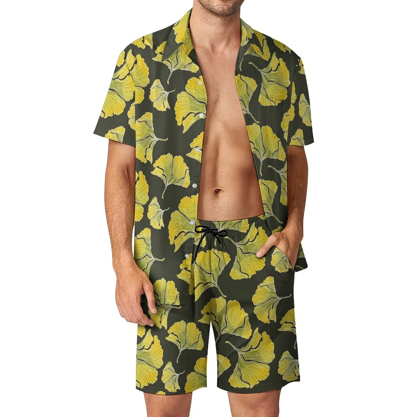 Ginko Biloba Print Beach Men Sets Yellow Leaves Casual Shirt Set Summer Design Shorts 2 Piece Trendy Suit Large Size
Ginko Biloba Print Beach Men Sets Yellow Leaves Casual Shirt Set Summer Design Shorts 2 Piece Trendy Suit Large Size