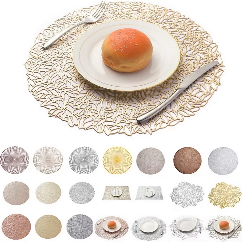 2022New PVC Placemat Kitchen Dining Table Mats Hibiscus Flower Bronzing Pads Anti-scalding Insulation Mat Hotel Restaurant Decor
2022New PVC Placemat Kitchen Dining Table Mats Hibiscus Flower Bronzing Pads Anti-scalding Insulation Mat Hotel Restaurant Decor