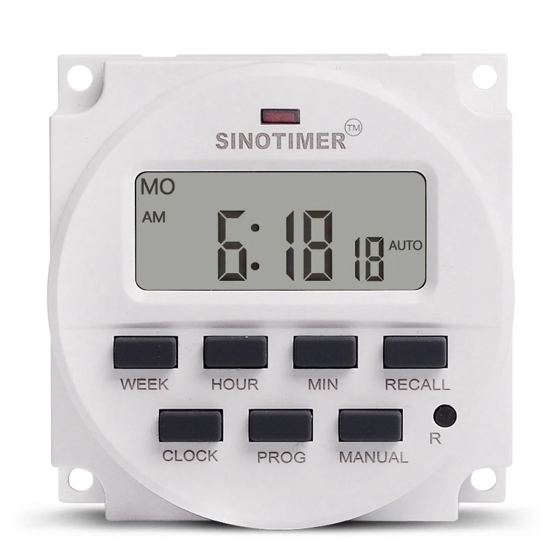 Программируемый цифровой таймер SINOTIMER TM618N-1 1 секунда на неделю, автоматическое выключение микрокомпьютера, реле времени 110 В
Программируемый цифровой таймер SINOTIMER TM618N-1 1 секунда на неделю, автоматическое выключение микрокомпьютера, реле времени 110 В