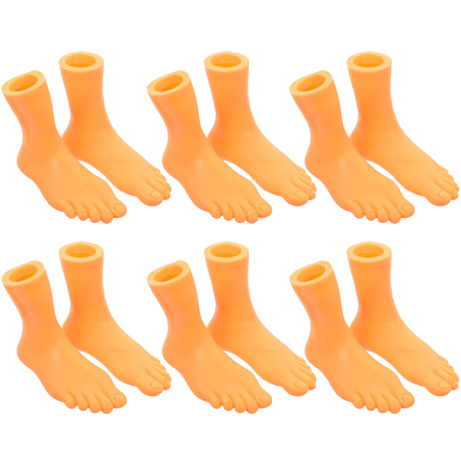 

6 Pairs Finger Booties Small Toddler Toys Foot Puppet Puppets Portable Bathtub Kids Set Educational Supply Vinyl Baby Toddlers