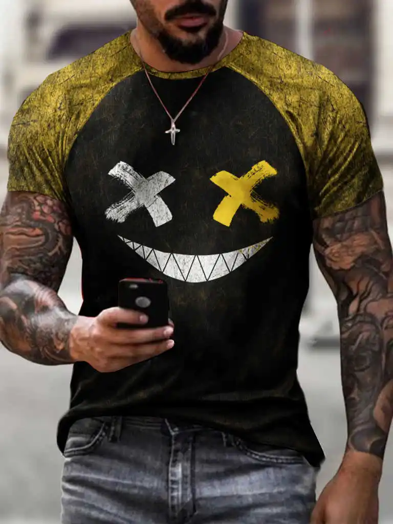Мужская футболка с коротким рукавом, Повседневная футболка 3D в уличном стиле, модная летняя красивая футболка большого размера для выражен... 
Мужская футболка с коротким рукавом, Повседневная футболка 3D в уличном стиле, модная летняя красивая футболка большого размера для выражен...