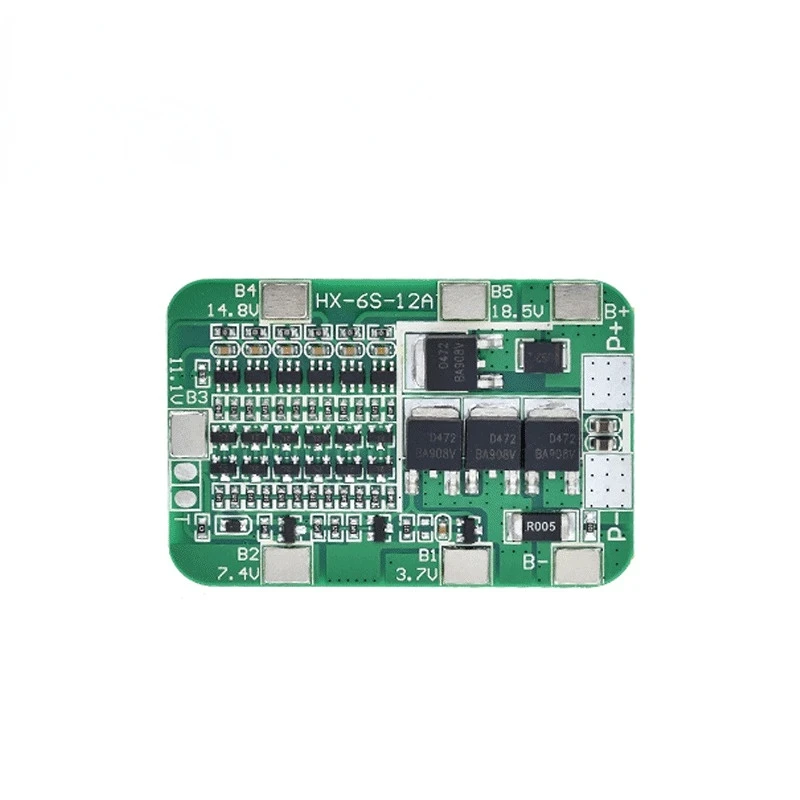 6S 15A 24V PCB BMS Protection Board For 6 Pack 18650 Li-ion Lithium Battery Cell Module 50*32mm
6S 15A 24V PCB BMS Protection Board For 6 Pack 18650 Li-ion Lithium Battery Cell Module 50*32mm