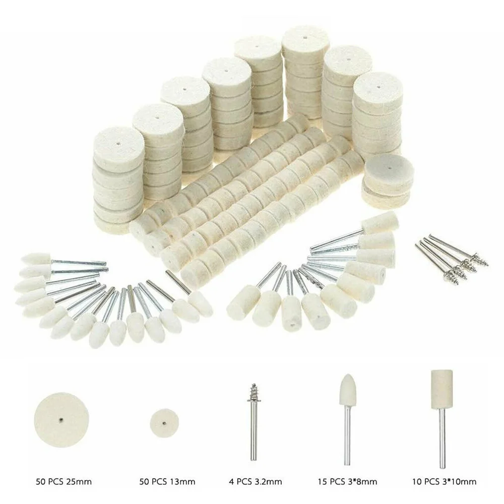 129 Pcs/Set Wool Felt Buffing Polishing Pad Wheel Cone Tips Bob For Grinder For Precious Metals Ferramenta Accessories
129 Pcs/Set Wool Felt Buffing Polishing Pad Wheel Cone Tips Bob For Grinder For Precious Metals Ferramenta Accessories