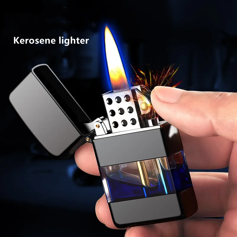 Creative Metal Kerosene Windproof Lighter Outdoor Visual Transparent Oil Warehouse Cigarette Lighter Personalized Men's Gift
Creative Metal Kerosene Windproof Lighter Outdoor Visual Transparent Oil Warehouse Cigarette Lighter Personalized Men's Gift