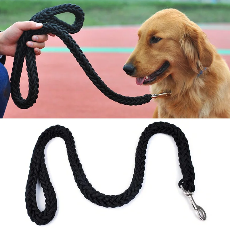 

2/2.5/3m M/L/XL Super Strong Coarse Nylon Dog Leash Army Green Canvas Double Row Adjustable Dog Collar For Medium Large Dogs