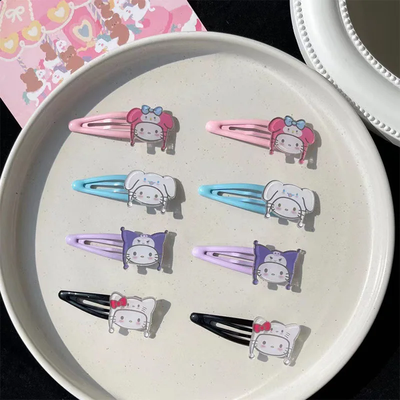Kawaii Cinnamoroll Mymelody Kuromi Cute Cartoon Sanrioed Hat Kt Cat Bb Clip Bangs Beach Clip Girl Heart Hair Accessories Gift
Kawaii Cinnamoroll Mymelody Kuromi Cute Cartoon Sanrioed Hat Kt Cat Bb Clip Bangs Beach Clip Girl Heart Hair Accessories Gift