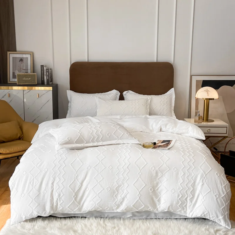 4pcs Jacquard home Linens nordic bedding set Double sided splicing Bed linen beds duvet cover set decoration home bed sheet set
4pcs Jacquard home Linens nordic bedding set Double sided splicing Bed linen beds duvet cover set decoration home bed sheet set