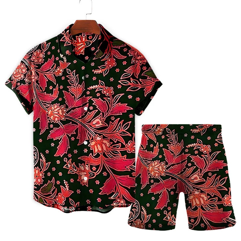 Hip Hop Men's Summer Hollow Color Print Beach Shorts Shirt Suit Harajuku Fashion Hawaii Suit Men's Small Fresh Cool Summer Style
Hip Hop Men's Summer Hollow Color Print Beach Shorts Shirt Suit Harajuku Fashion Hawaii Suit Men's Small Fresh Cool Summer Style