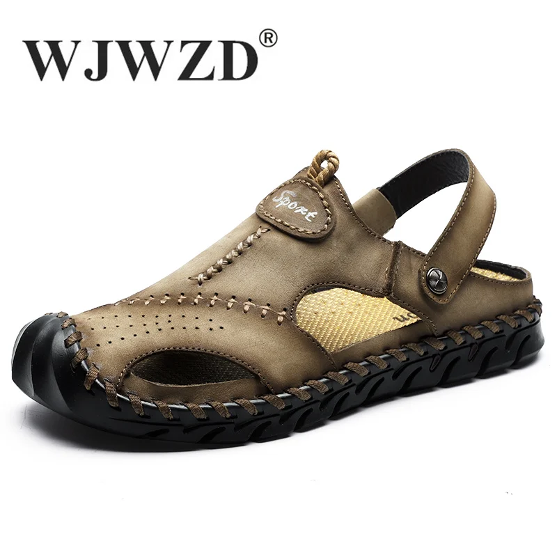 Summer Split Leather Men Sandals Outdoor Slides Handmade Men Slippers Breathable Beach Sandal Men's Leisure Shoes Zapatos Hombre
Summer Split Leather Men Sandals Outdoor Slides Handmade Men Slippers Breathable Beach Sandal Men's Leisure Shoes Zapatos Hombre
