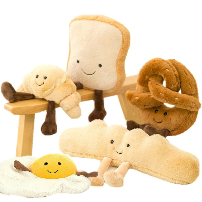Cute Pretzel Crossant Toast Bread Food Plush Toy Stuffed Cartoon Boba Tea Baguette Poach Egg Decor Doll for Girl Kids Birthday
Cute Pretzel Crossant Toast Bread Food Plush Toy Stuffed Cartoon Boba Tea Baguette Poach Egg Decor Doll for Girl Kids Birthday