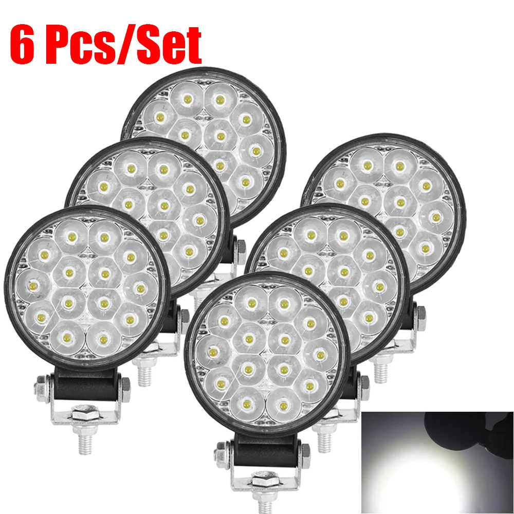 6/4/2Pcs Led Work Light 42W/48W Car Headlight 14 Led Car Light For Truck Offroad 12/24V Night Driving Lights For SUV Fog Lamps
6/4/2Pcs Led Work Light 42W/48W Car Headlight 14 Led Car Light For Truck Offroad 12/24V Night Driving Lights For SUV Fog Lamps