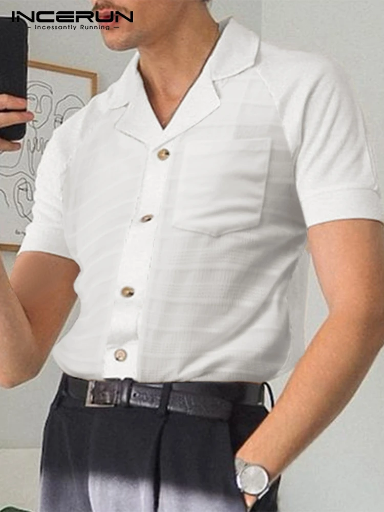 Men Shirt Mesh Patchwork 2022 Lapel Short Sleeve Button Casual Camisa Masculina Streetwear Fashion See Through Tops 5XL INCERUN
Men Shirt Mesh Patchwork 2022 Lapel Short Sleeve Button Casual Camisa Masculina Streetwear Fashion See Through Tops 5XL INCERUN