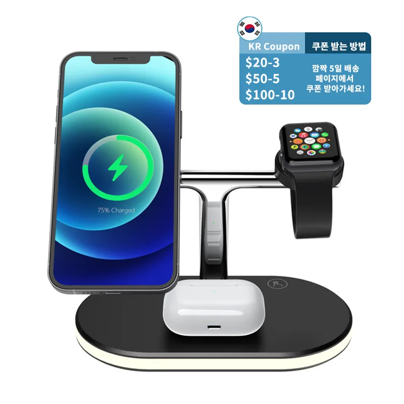 RYWER Wireless Chargers 3 in 1 Magnetic 15W For iPhone 13 12Pro Max for Apple Watch 7 6 5 4 Airpods Pro Fast Charging Station
RYWER Wireless Chargers 3 in 1 Magnetic 15W For iPhone 13 12Pro Max for Apple Watch 7 6 5 4 Airpods Pro Fast Charging Station