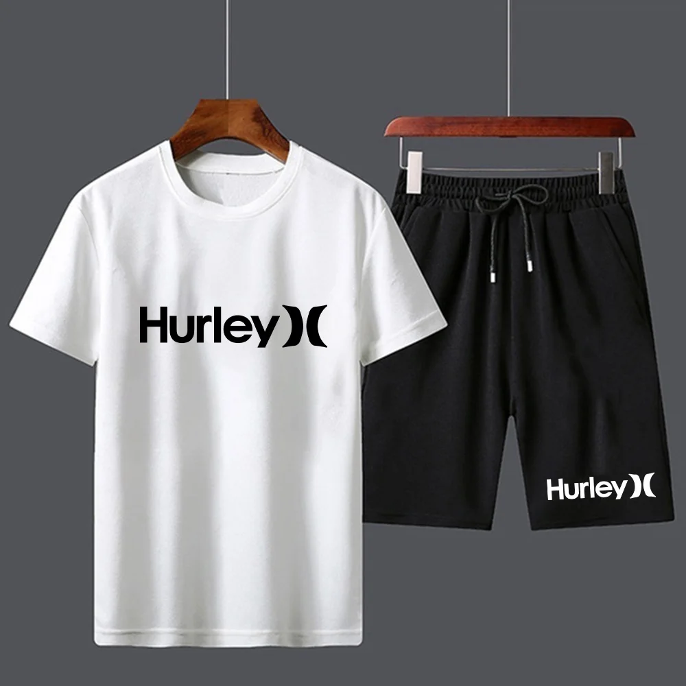 Fashion Tracksuits Men's Summer Sport Clothes Joggers Training Gym Fitness Sets Male Hurley Printed O-neck T-Shirt + Short Pants
Fashion Tracksuits Men's Summer Sport Clothes Joggers Training Gym Fitness Sets Male Hurley Printed O-neck T-Shirt + Short Pants