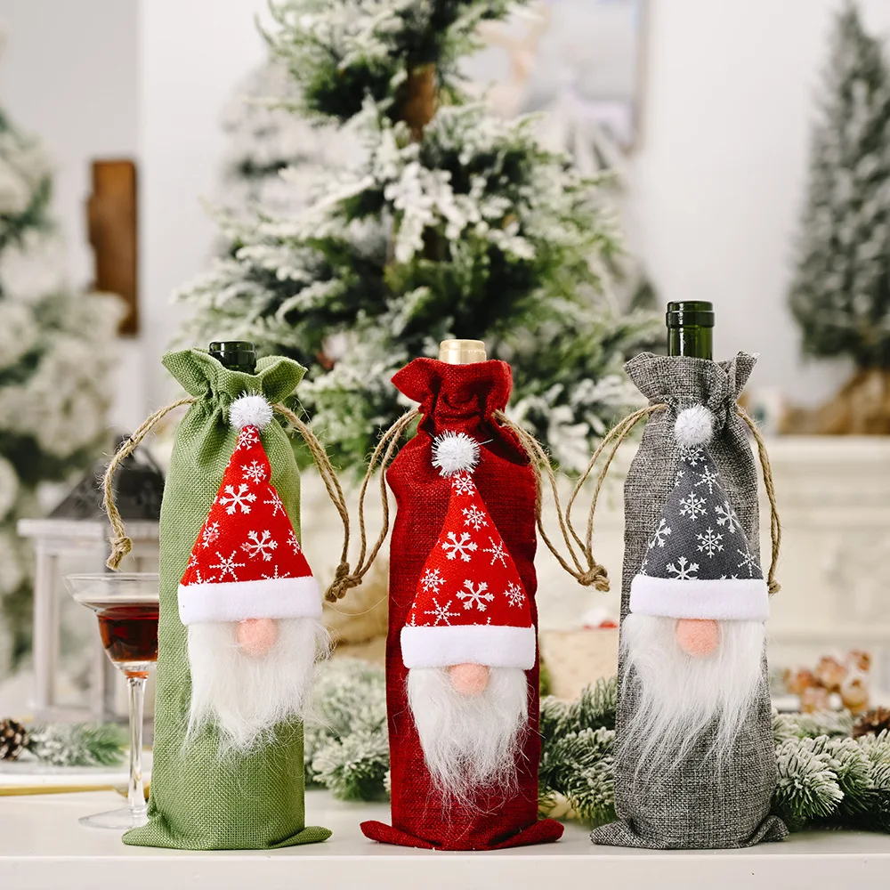 Christmas Wine Bottle Cover Bag Faceless Doll Champagne Bottle Cover Drawstring Bag Table Decor New Year 2023 Xmas Navidad Gifts
Christmas Wine Bottle Cover Bag Faceless Doll Champagne Bottle Cover Drawstring Bag Table Decor New Year 2023 Xmas Navidad Gifts