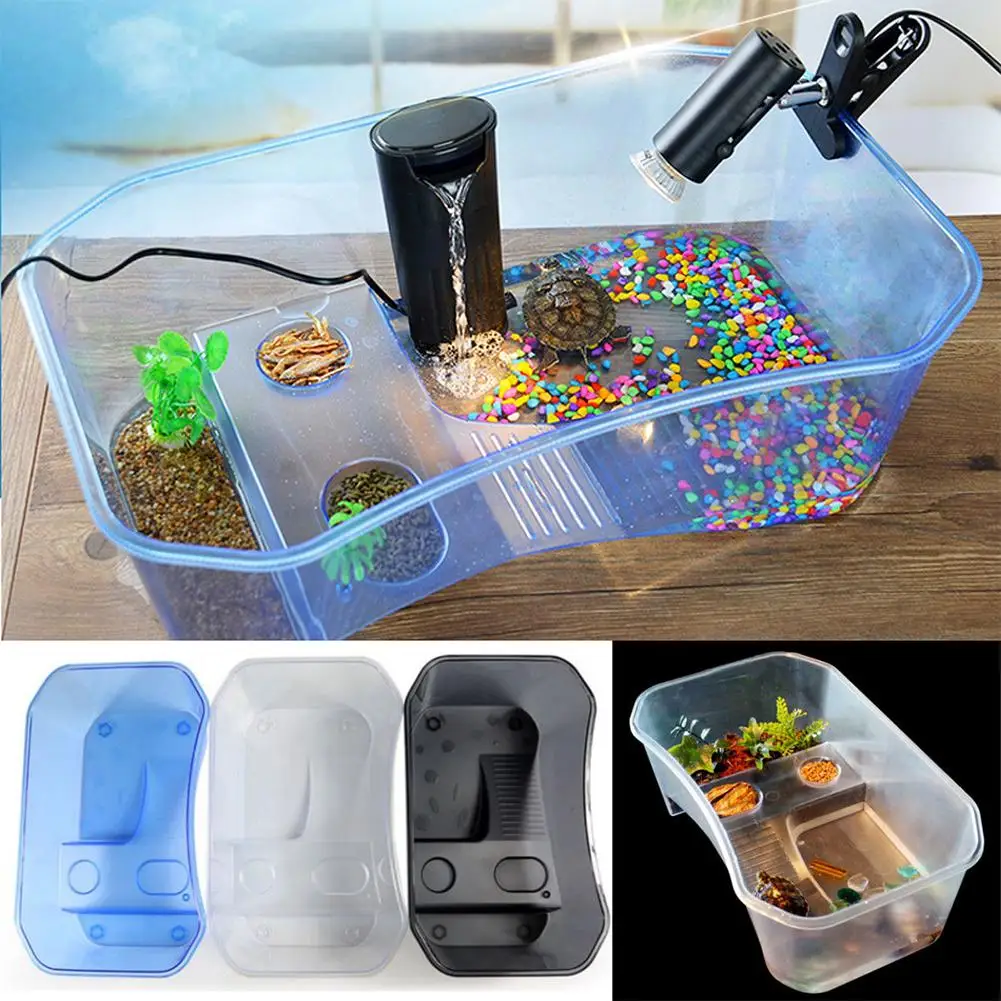 Reptile Turtle Tortoise Vivarium Box with Basking Ramp Aquarium Tools Tortoise Vivarium Box Pet tool
Reptile Turtle Tortoise Vivarium Box with Basking Ramp Aquarium Tools Tortoise Vivarium Box Pet tool