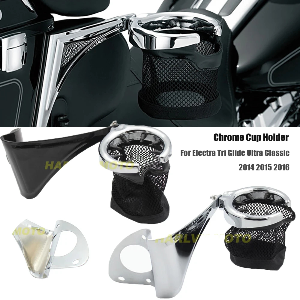 Black/Chrome Rear Drink Cup Holder Passenger For Electra Tri Glide Ultra Classic 2014 2015 2016
Black/Chrome Rear Drink Cup Holder Passenger For Electra Tri Glide Ultra Classic 2014 2015 2016