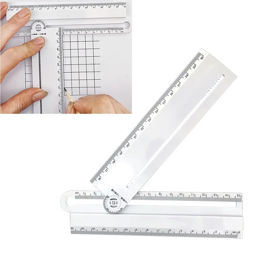 30cm Transparent Rectangle Ruler Protractor Square Ruler Student Stationery Drawing Tool Measuring Tools Supplies
30cm Transparent Rectangle Ruler Protractor Square Ruler Student Stationery Drawing Tool Measuring Tools Supplies