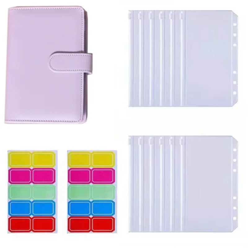A6 PU Leather Notebook Binder Budget Planner Organizer 6 Ring Binder Cover 6 Binder Pockets and 12 Pieces Expense Budget Sheets
A6 PU Leather Notebook Binder Budget Planner Organizer 6 Ring Binder Cover 6 Binder Pockets and 12 Pieces Expense Budget Sheets