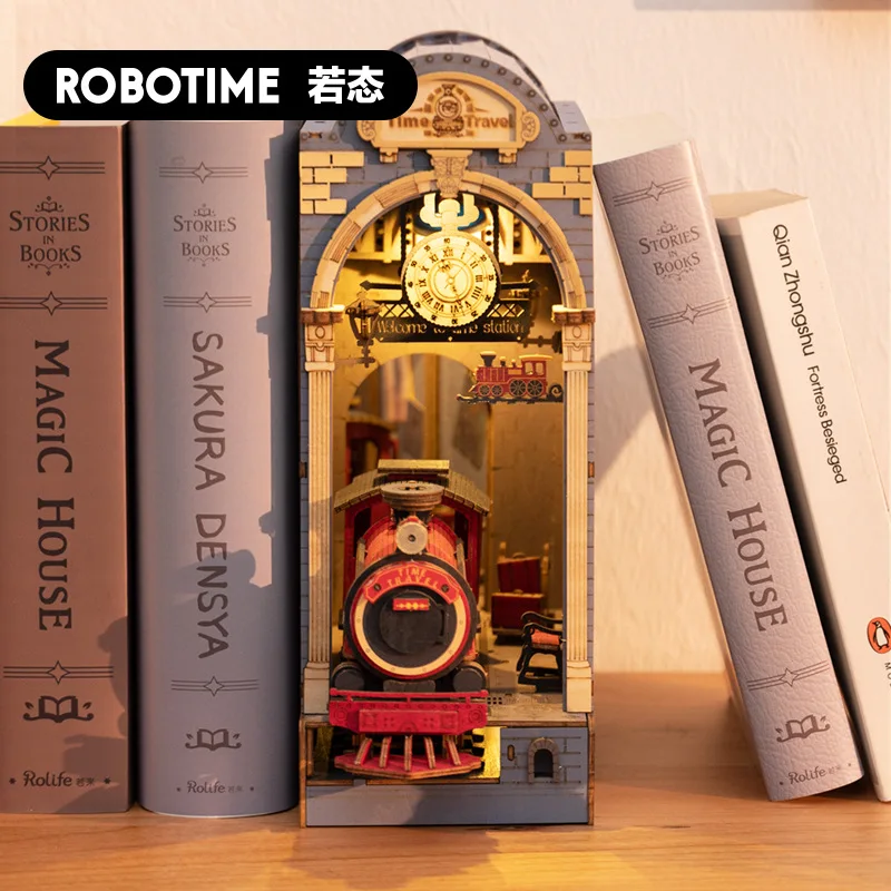 Original Robotime Rolife DIY 3D Hut Hand-assembled Gift Wooden Creative Book Stand with Lamp Desktop Decoration for Girls
Original Robotime Rolife DIY 3D Hut Hand-assembled Gift Wooden Creative Book Stand with Lamp Desktop Decoration for Girls