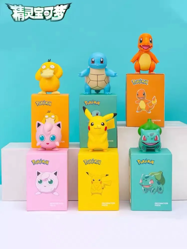 6 Styles Pokemon Pikachu Charmander Psyduck Squirtle Jigglypuff Bulbasaur Bulbasaur Anime Figures Toys Model Kawaii Kids GIft
6 Styles Pokemon Pikachu Charmander Psyduck Squirtle Jigglypuff Bulbasaur Bulbasaur Anime Figures Toys Model Kawaii Kids GIft